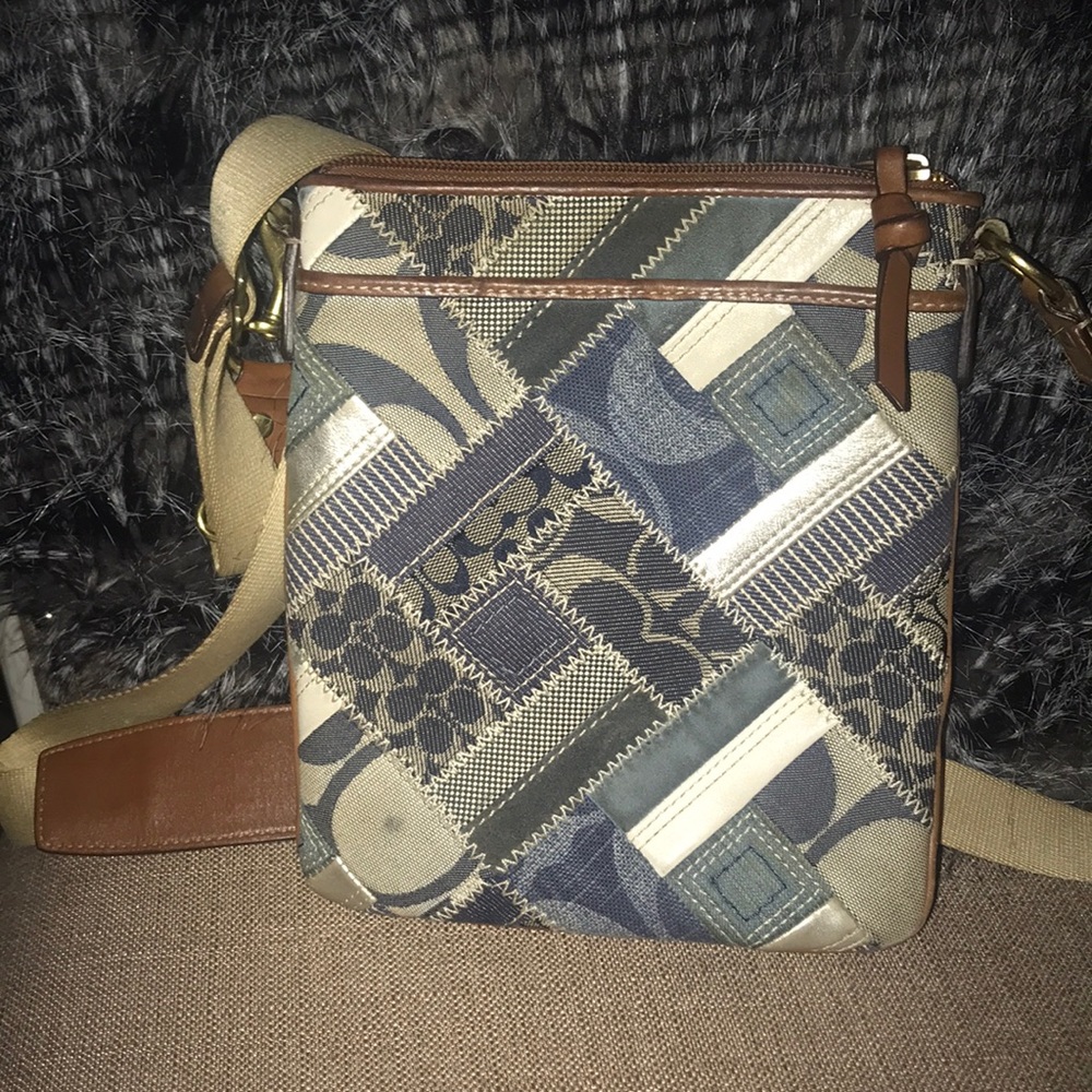 Coach Patchwork denim blue crossbody